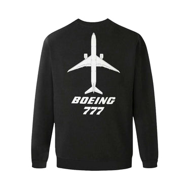 BOEING 777 Men's Oversized Fleece Crew Sweatshirt e-joyer
